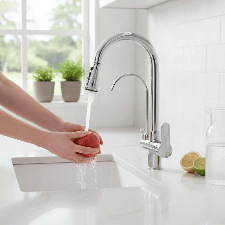 Torneira Misturador De Cozinha Monocomando Com Filtro E Ducha Extensível