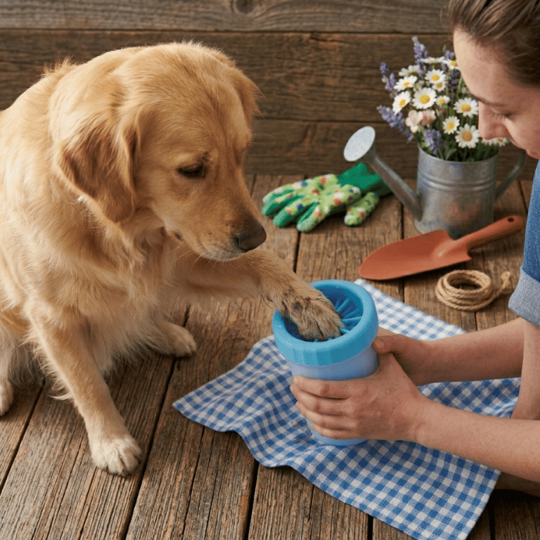 Limpa Patinhas Portátil Para Pet De Silicone 
