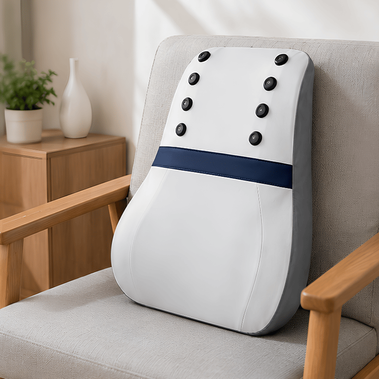 Massageador de Costas Elétrico com Vibração Almofada Ergonômica para Relaxamento e Conforto
