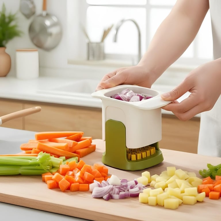Cortador Manual Multifuncional De Legumes Com Recipiente Para Cozinha