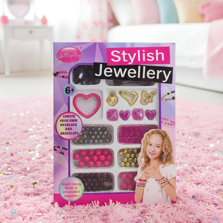 Kit De Miçangas Infantil Stylish Jewellery Crie Colares E Pulseiras 