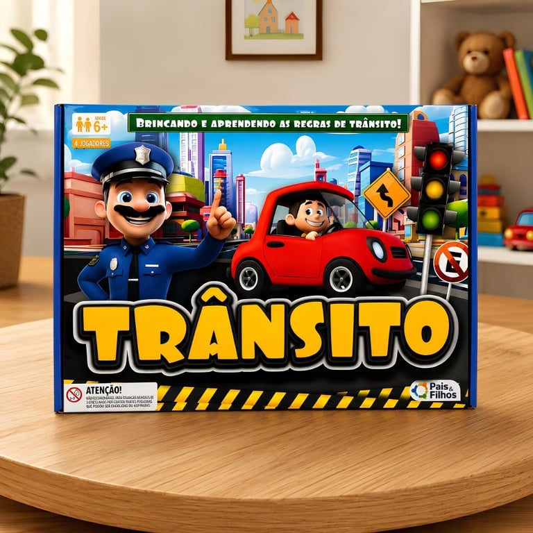 Jogo De Tabuleiro Trânsito Pais & Filhos