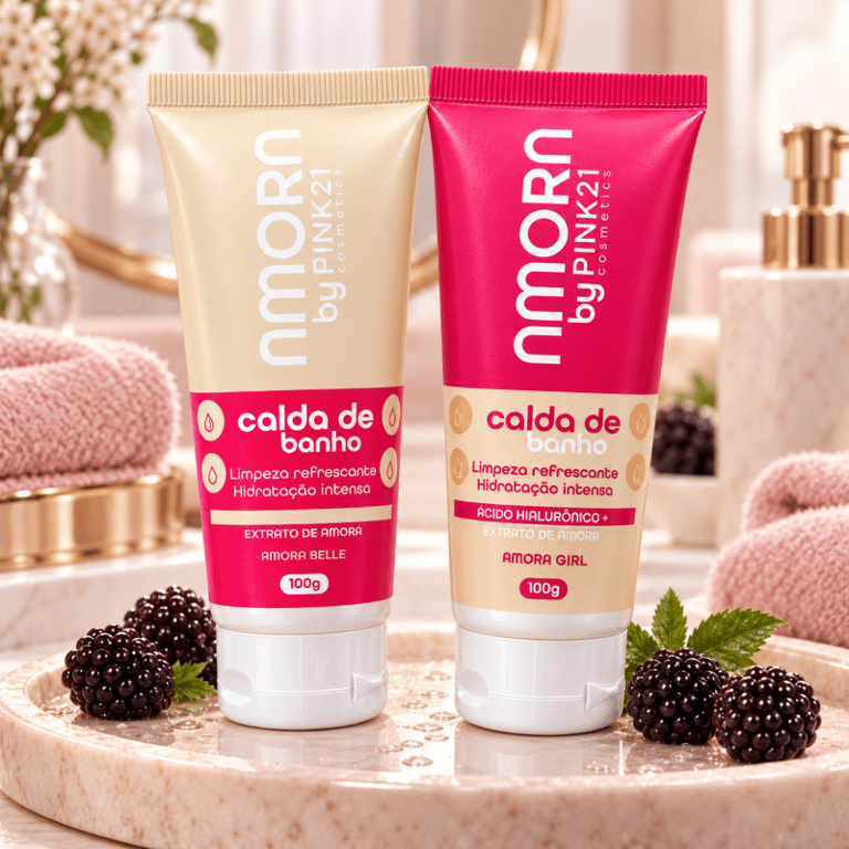 Calda De Banho Amora Limpeza Refrescante e Hidratação Intensa Amora by Pink 21 100g