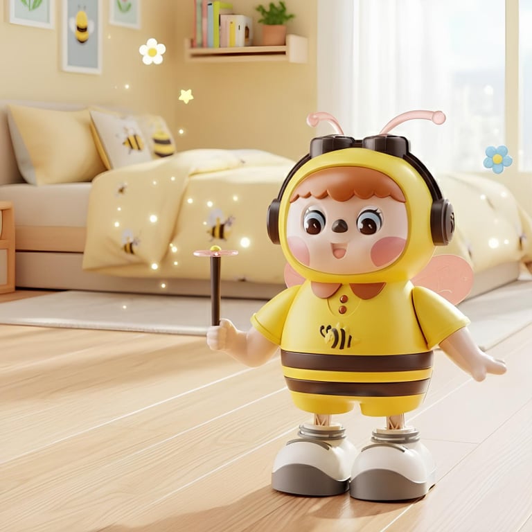 Brinquedo Robô Abelhinha Dançante Musical Com Luz