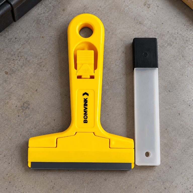 Estilete Raspador Multiuso 10cm com Lâmina de Metal Substituível para Vidro Box Piso Azulejo e Adesivos