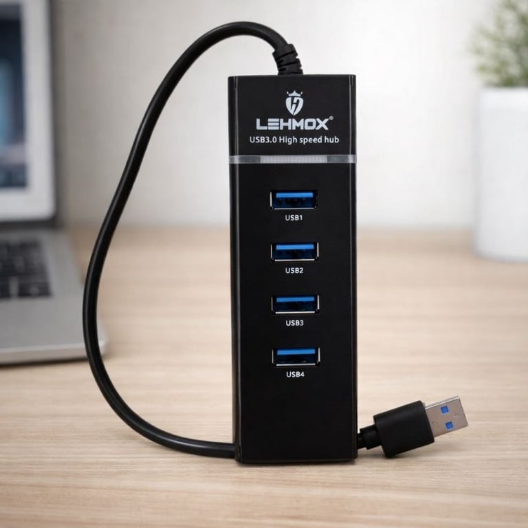 Hub USB 3.0 De Alta Velocidade Com 4 Portas E Cabo De 30cm