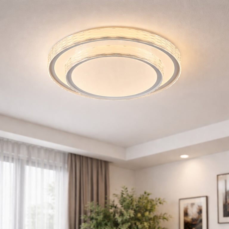 Luminária Plafon Duplo Sobrepor Multicolor 24w 