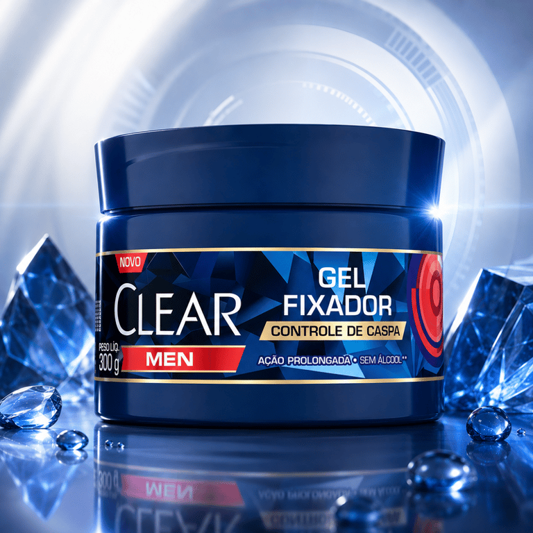 Gel Fixador Controle de Caspa Clear Men 300g