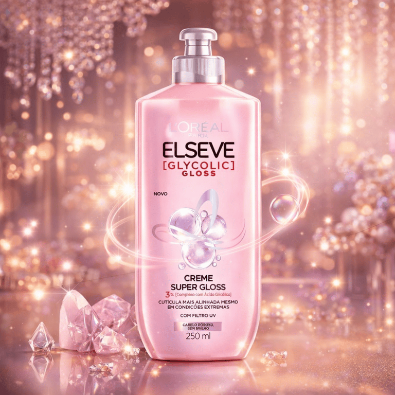 Creme Para Pentear Super Gloss Elseve Glycolic L'Oréal Paris 250ml