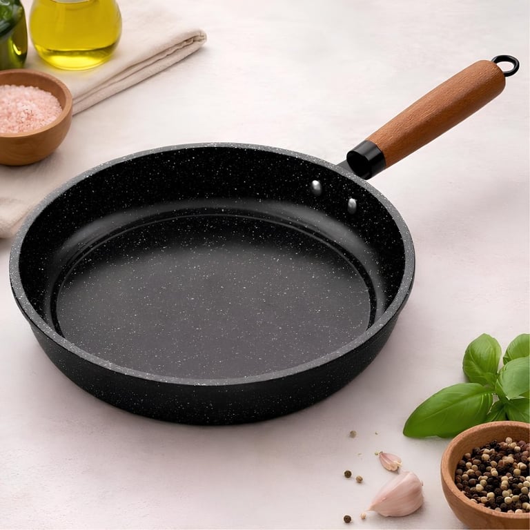 Frigideira Antiaderente De Metal 28cm Profissional Com Cabo Ergonômico