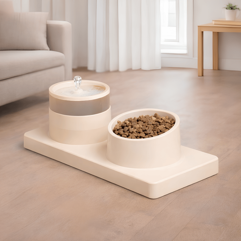 Comedouro Automático 220V Com Fonte De Água Para Gatos
