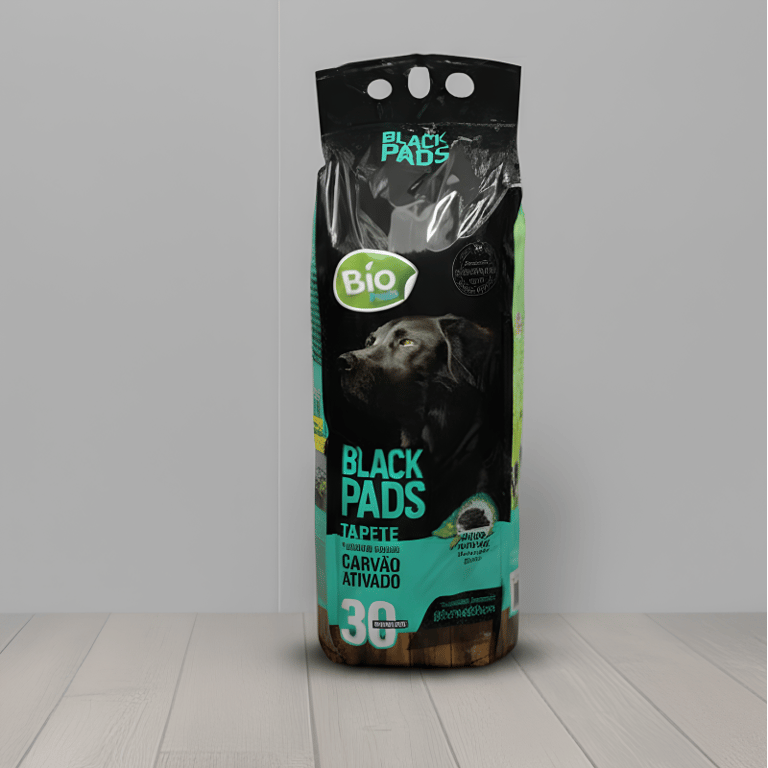 Tapete Higiênico Black Pads Para Cães Com Carvão Ativado 80cm Por 60cm 