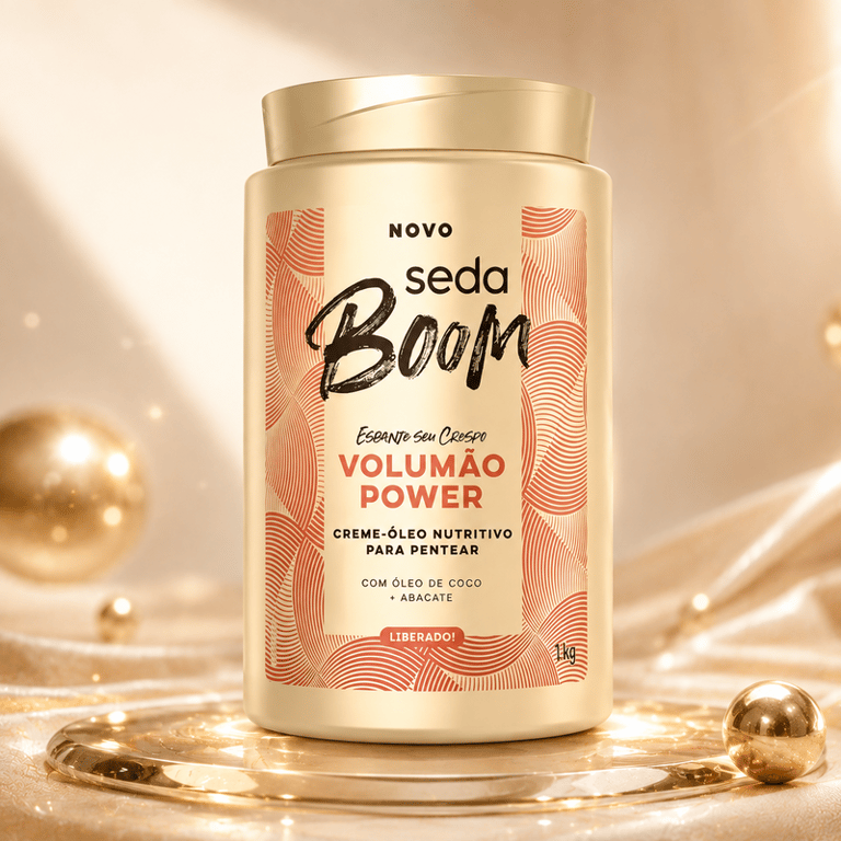 Creme-Óleo Nutritivo Para Pentear Volumão Power Seda Boom 1kg
