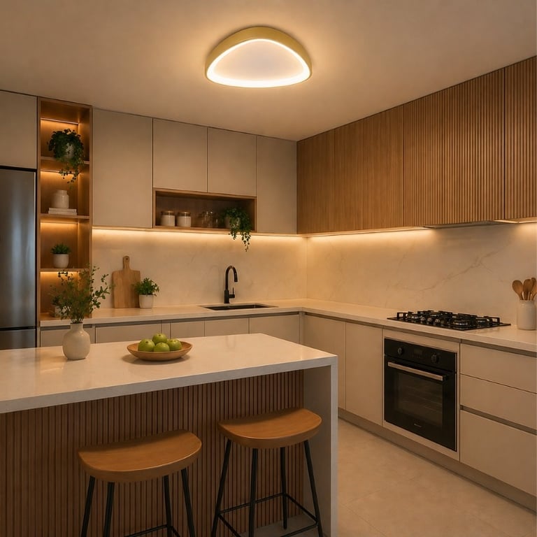 Plafon LED Moderno 54W Design Sofisticado 42cm 3 Tons De Luz