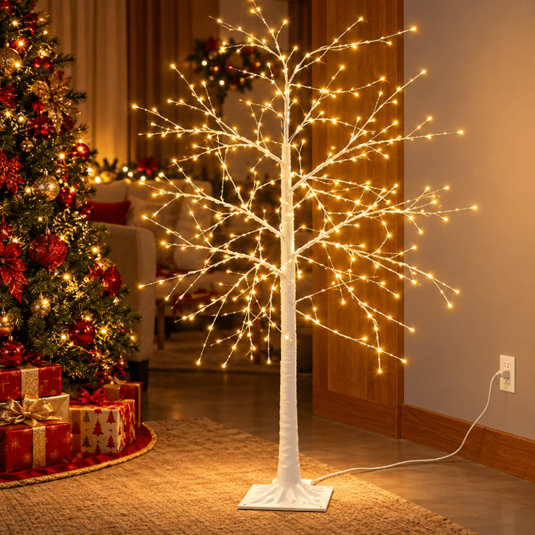 Árvore de Natal Iluminada de Galhos Secos Árvore LED 1 80m Bivolt Tomada 20A