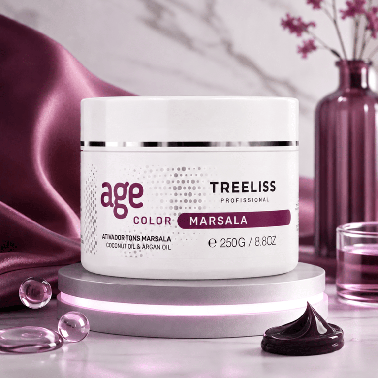 Máscara Matizadora Ativador De Tons Marsala Age Color Marsala Treeliss 250g