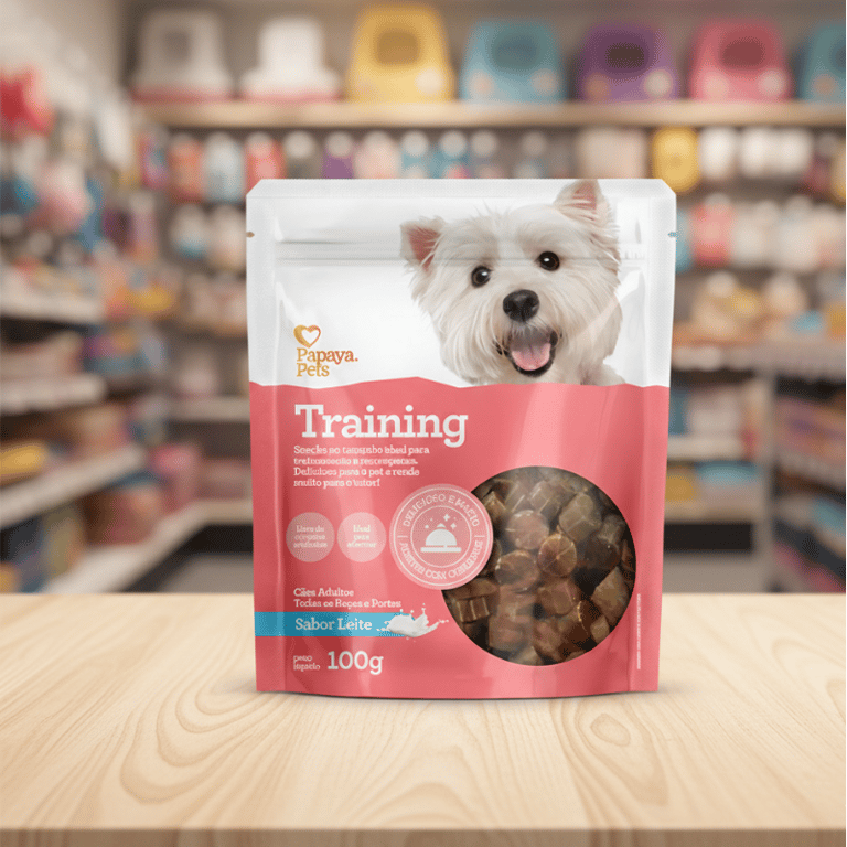 Petisco Papaya Pets Para Treinamento Sabor Leite Cães Adultos