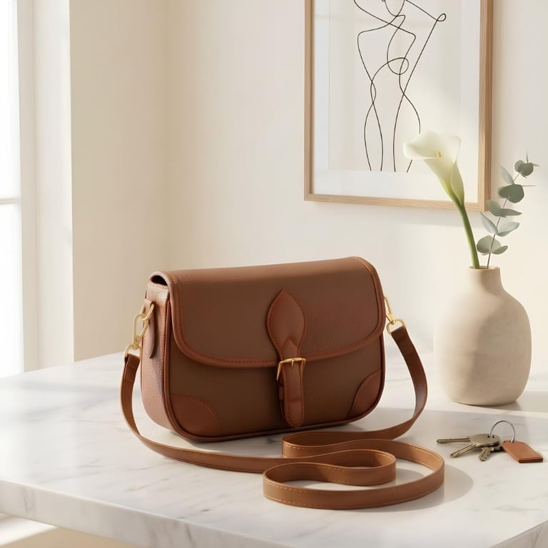 Bolsa Tiracolo de Luxo Com Acabamento Refinado