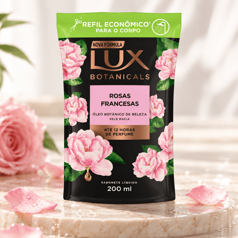 Sabonete Líquido Corporal Rosas Francesas Lux Refil 200ml
