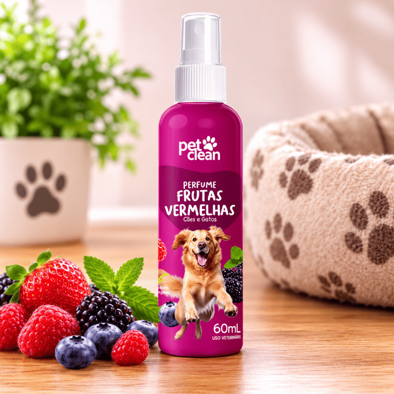 Perfume Pet Frutas Vermelhas Para Cães E Gatos 60ml