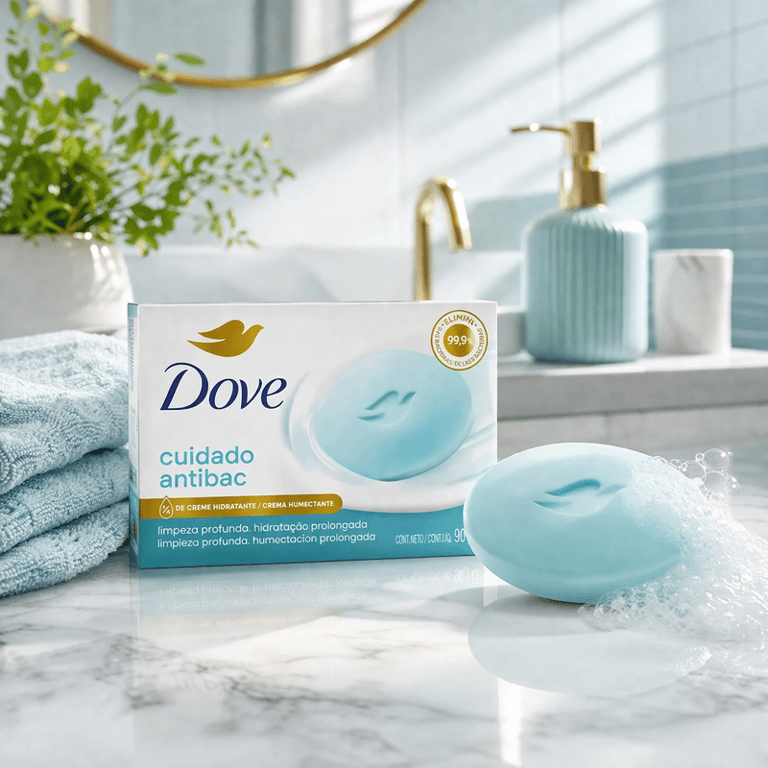 Sabonete em Barra Dove Cuidado Antibac 90g