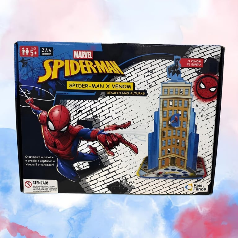 Jogo Homem Aranha X Venom Desafio Nas Alturas Tabuleiro 3D