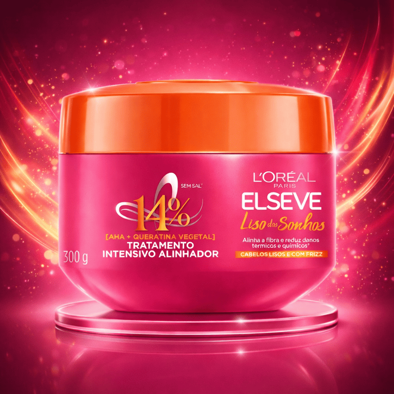 Máscara de Tratamento Intensivo Alinhador Elseve Liso dos Sonhos L'Oréal Paris 300g