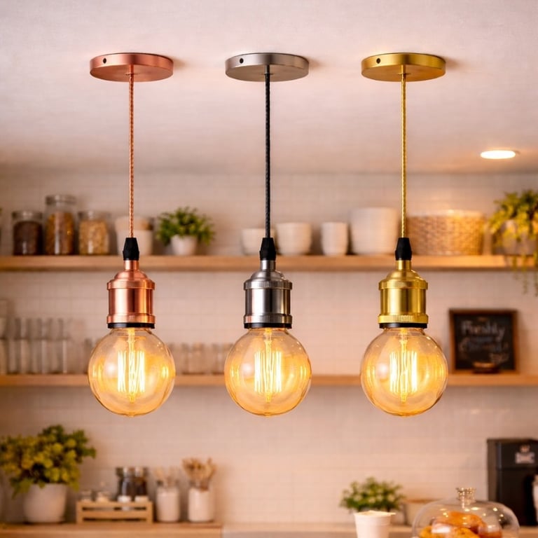 Pendentes Decorativos Rose Gold Prata ou Dourado 1 Metro