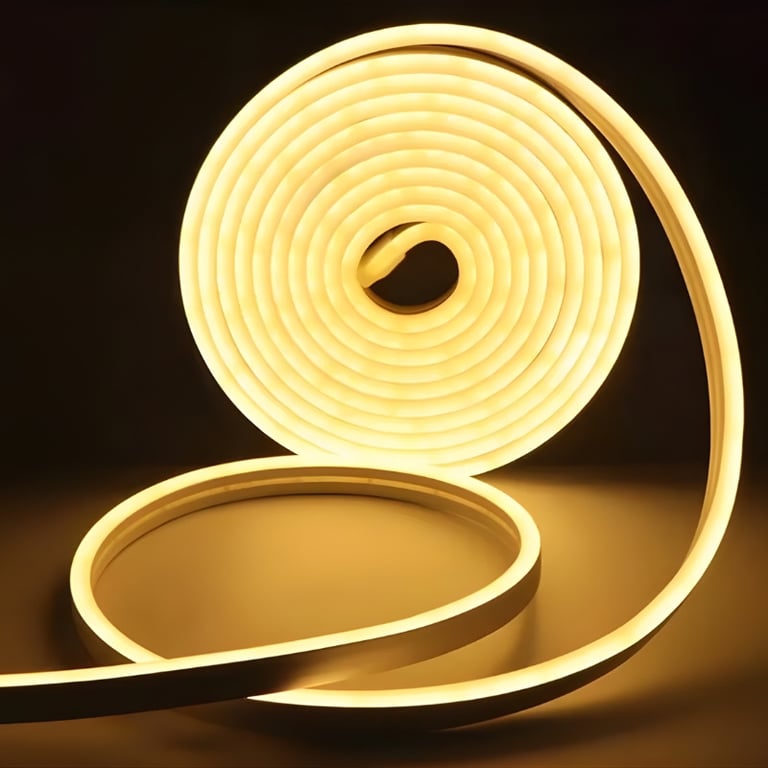 Mangueira Fita LED Neon Flex Branco Quente 5M
