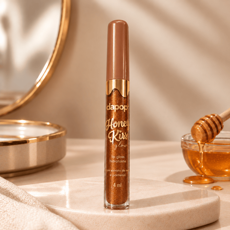 Lip Gloss Hidratante Honey Kiss Glow Dapop 5ml