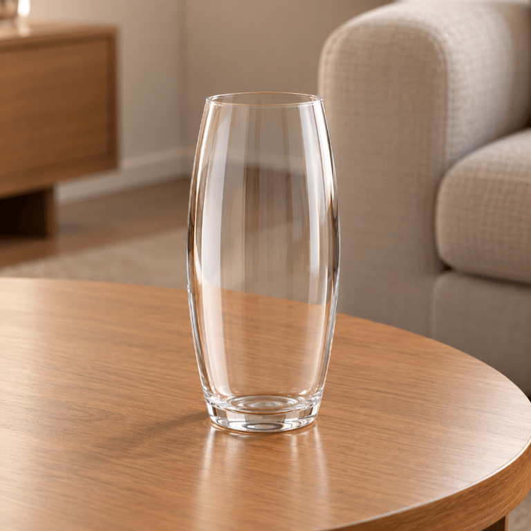 Vaso Decorativo de Vidro Transparente 28,5cm para Flores e Decoração 