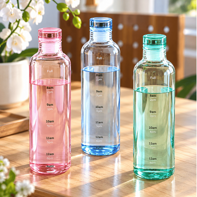 Garrafa De Vidro Borossilicato Com Tampa À Prova De Vazamento Colorida 500ml 
