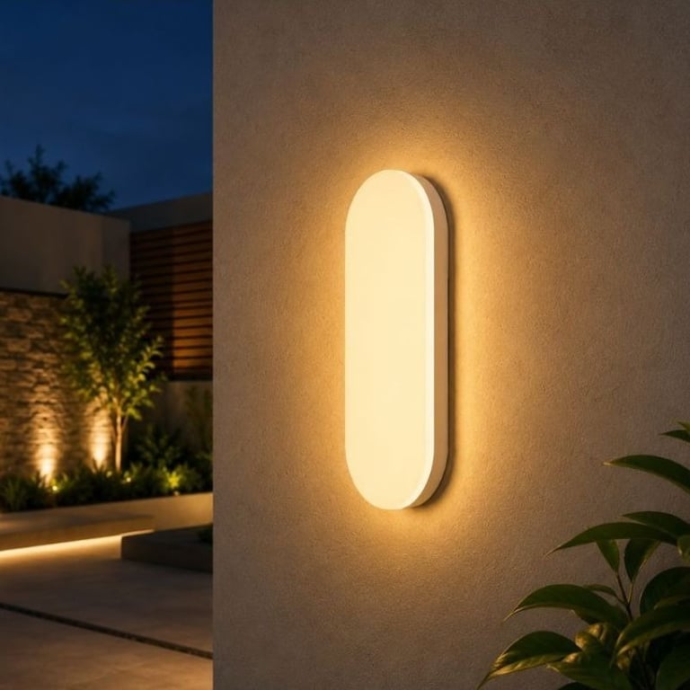Arandela Oval LED 10W 3000k IP44
