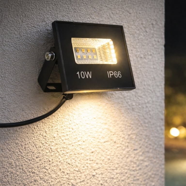 Refletor de Led Branco Quente Exterior 10W