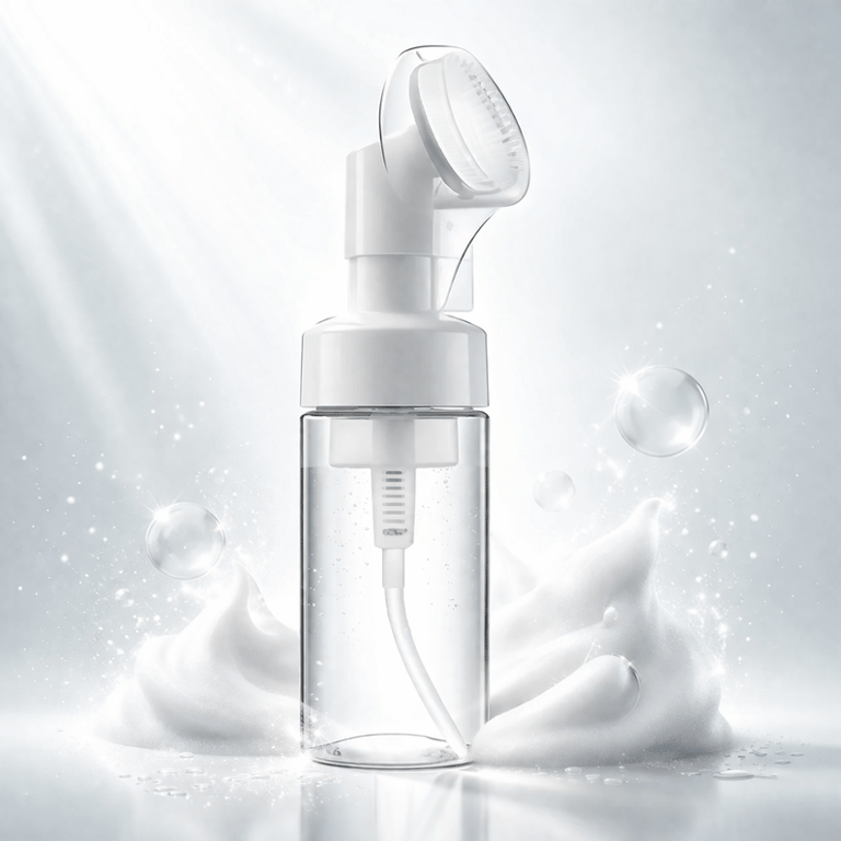 Frasco Pump Espumador Com Escova De Silicone