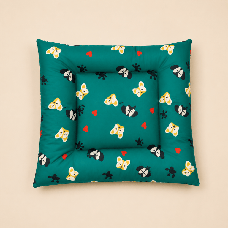Colchonete Estampado Com Zíper Lavável Para Cães E Gatos 50x60