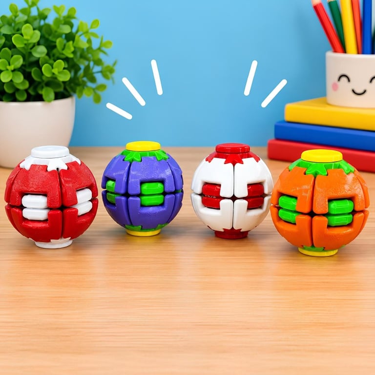 Brinquedo Sensorial Antiestresse Spinner Ball 3D Sortido