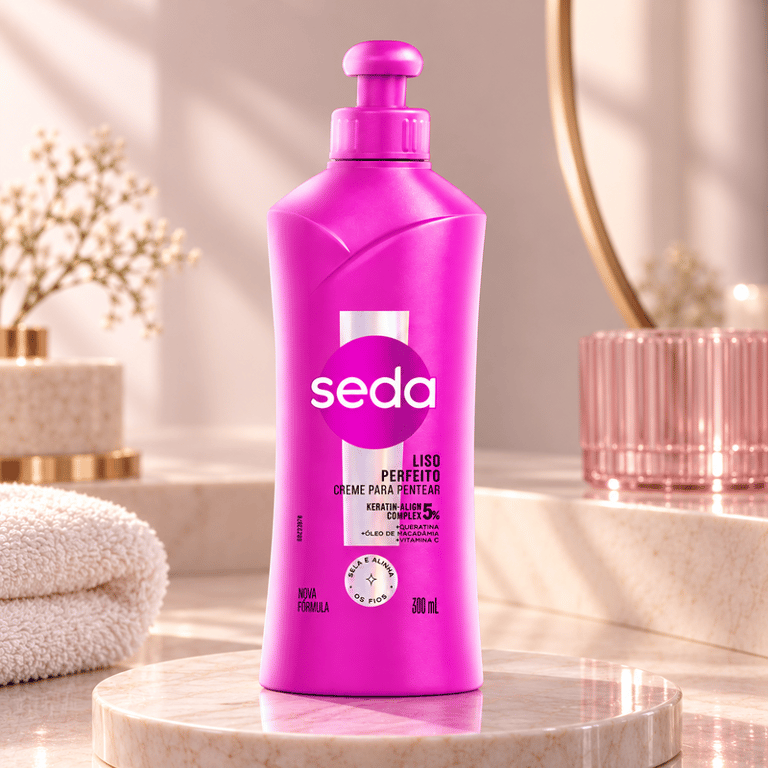 Creme Para Pentear Liso Perfeito 5% Keratin-Align Complex Seda 300ml