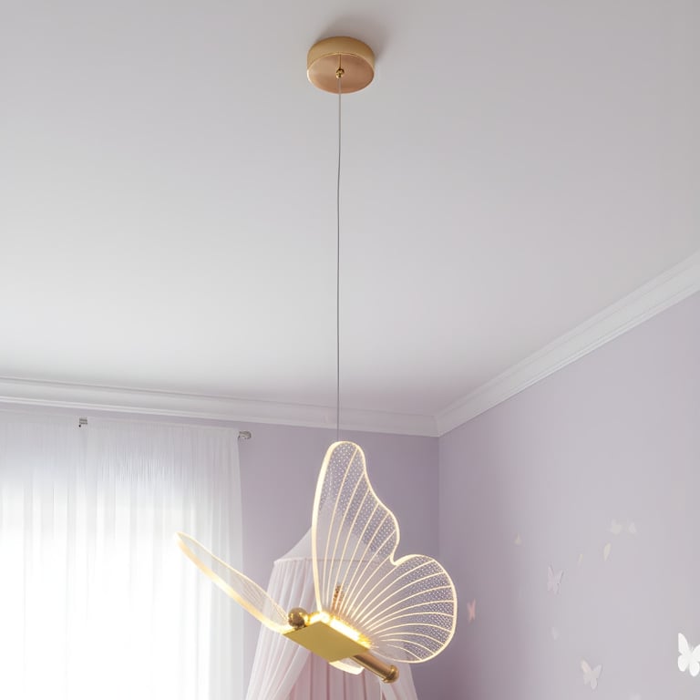 Pendente de Borboleta Detalhes Dourado