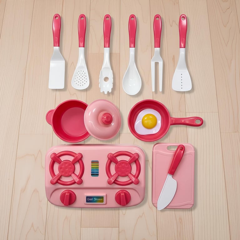 Kit Utensílios De Cozinha Infantil Com 12 Peças 