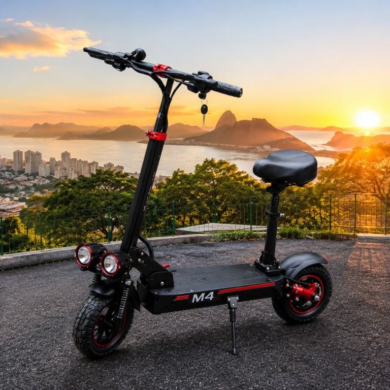 M4 Patinete Elétrico M4 500 Watts Velocidade Máxima 32km Autonomia de 28 km Por Carga Capacidade Máxima  de Peso 120kg