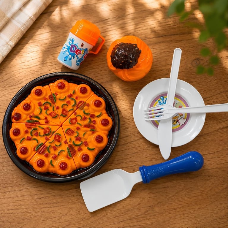 Kit Mini Chef Pizza Hut De Brinquedo Com 7 Itens