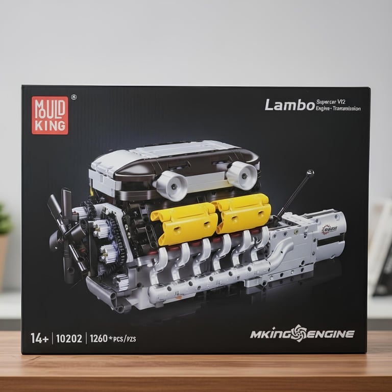 Blocos De Montar Lambo Motor V12 1260 Peças 