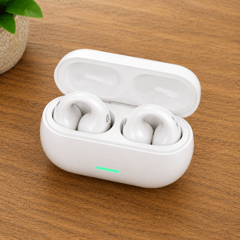 Fone De Ouvido Bluetooth Com Indicador Luminoso LED Microfone Integrado Sem Fio Para Celular