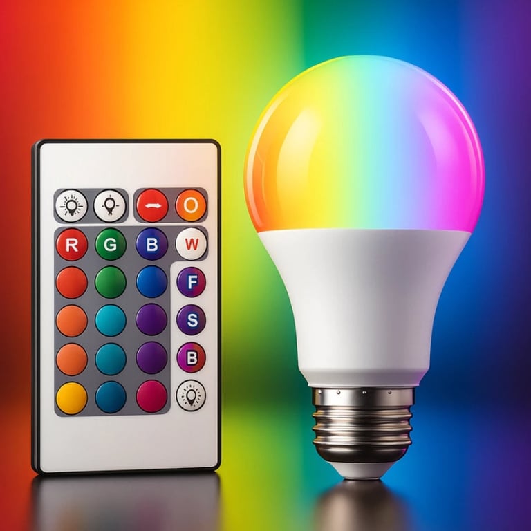 Lâmpada LED RGB 10W Com Controle