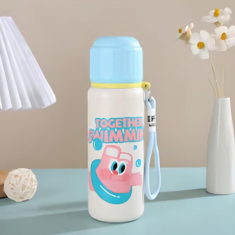 Garrafa de Água Térmica para Crianças 500ml Com Alça e Bico Prático