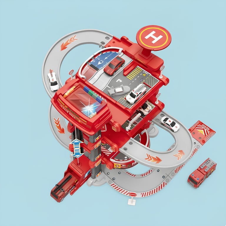 Garagem Eletrônica Posto de Bombeiros Cardoso Toys