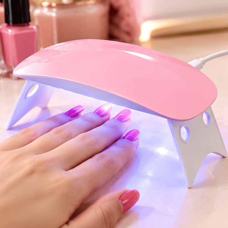 Mini Cabine LED UV Portátil Para Secagem De Esmalte Em Gel Com Design Dobrável Base Removível E Iluminação Para Unhas