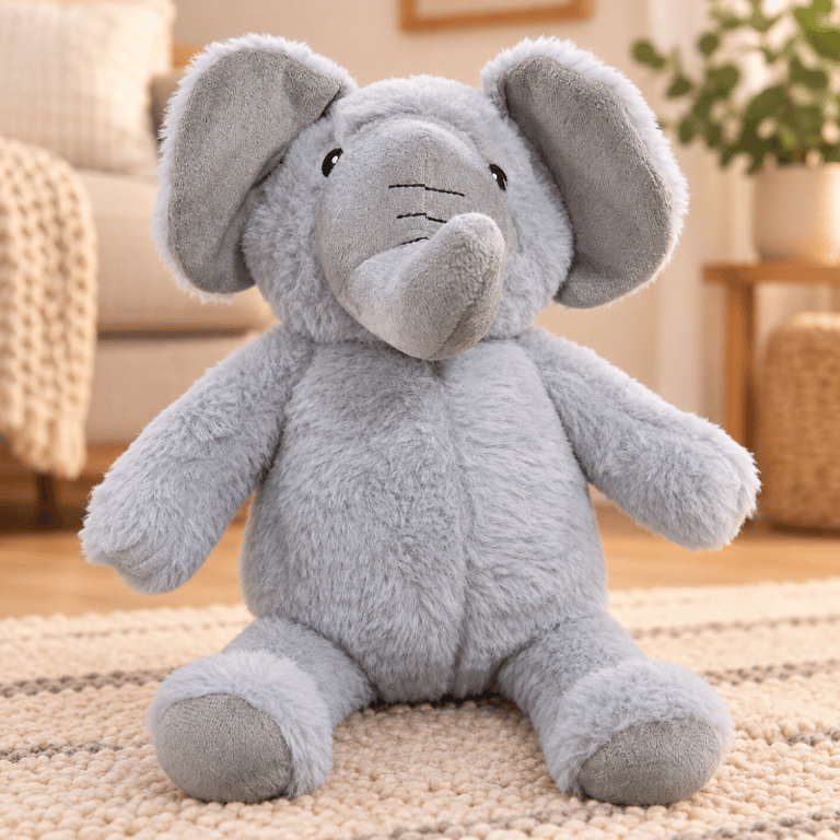 Elefante De Pelúcia Cinza Para Pets
