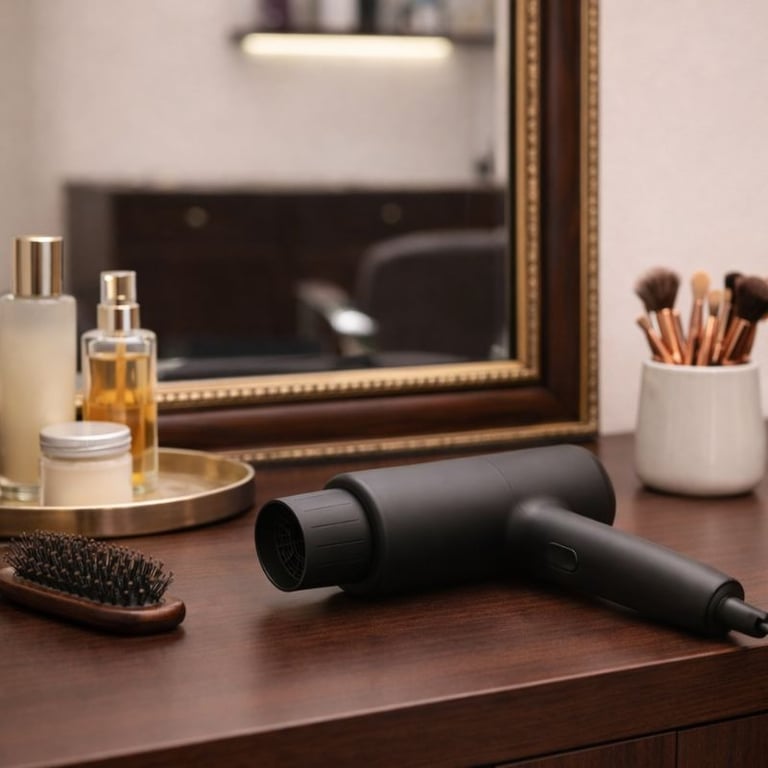 Secador de Cabelo Profissional  600W Dobrável com Bico Concentrador 2 Velocidades 220w